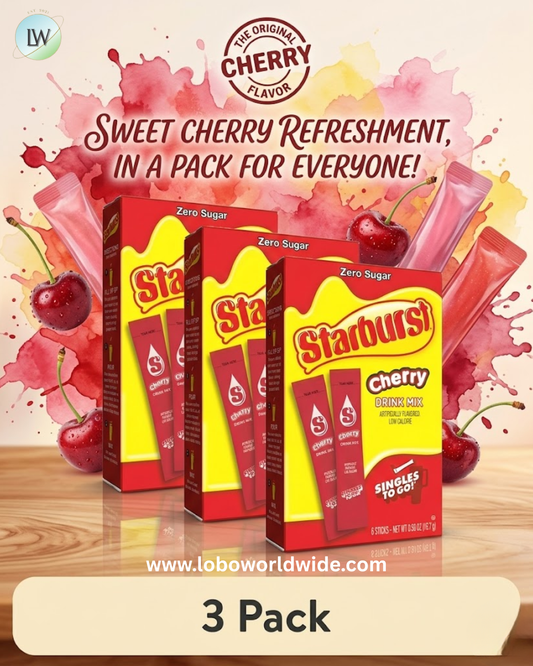 Starburst Zero Sugar Singles-to-Go Powdered Drink Mix, 6 Count Packets