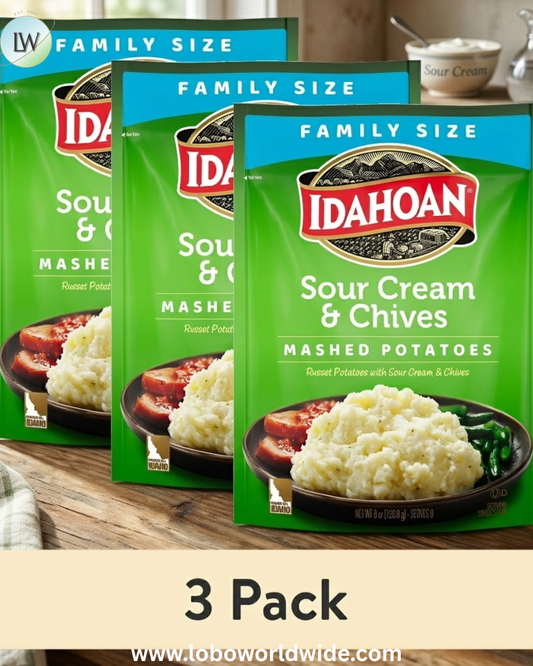 Idahoan Sour Cream & Chives Mashed Potatoes Family Size Side Dish, 8 oz