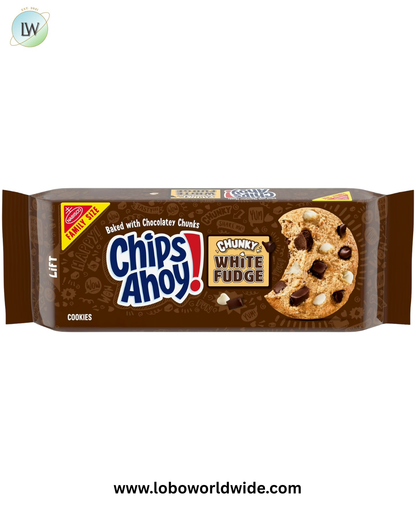 CHIPS AHOY! Chunky White Fudge Chocolate Chunk Cookies, Family Size, 18 oz