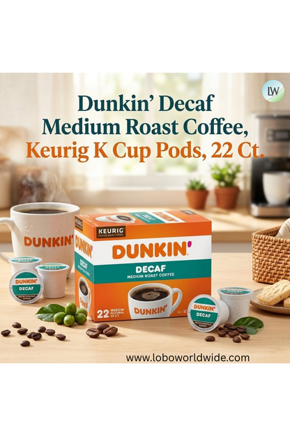 Dunkin’ Artificially Flavored Coffee, Keurig K Cup Pods, 22 Ct.