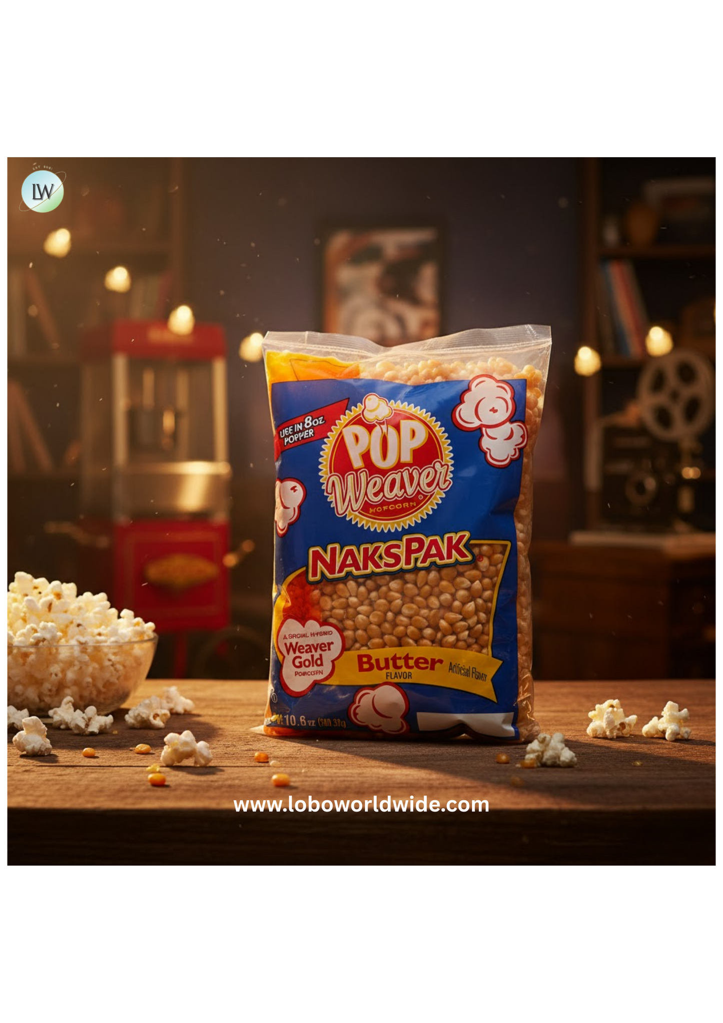 Pop Weaver All-In-One Naks Pak Popcorn Kit  Poppers (Various sizes)