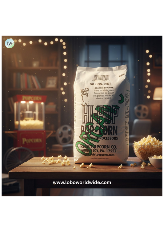 Reist Popcorn Hi Pop 50 lb. Large Butterfly Popcorn Kernels