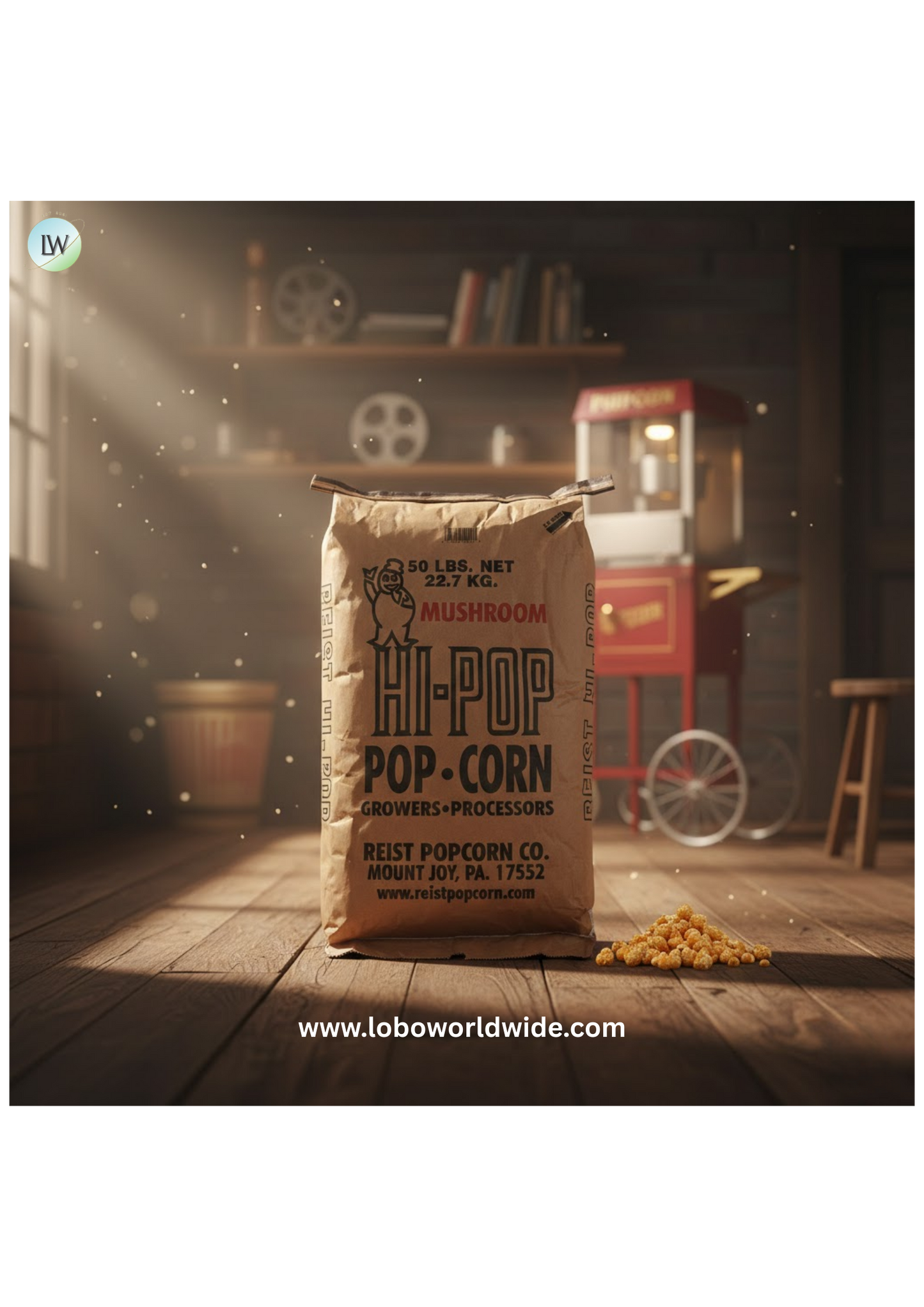 Reist 50 lb. HI-POP Organic Mushroom Popcorn Kernels