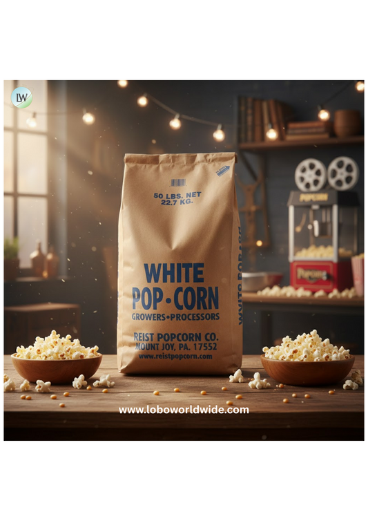 Reist Popcorn 50 lb. White Large Butterfly Popcorn Kernels