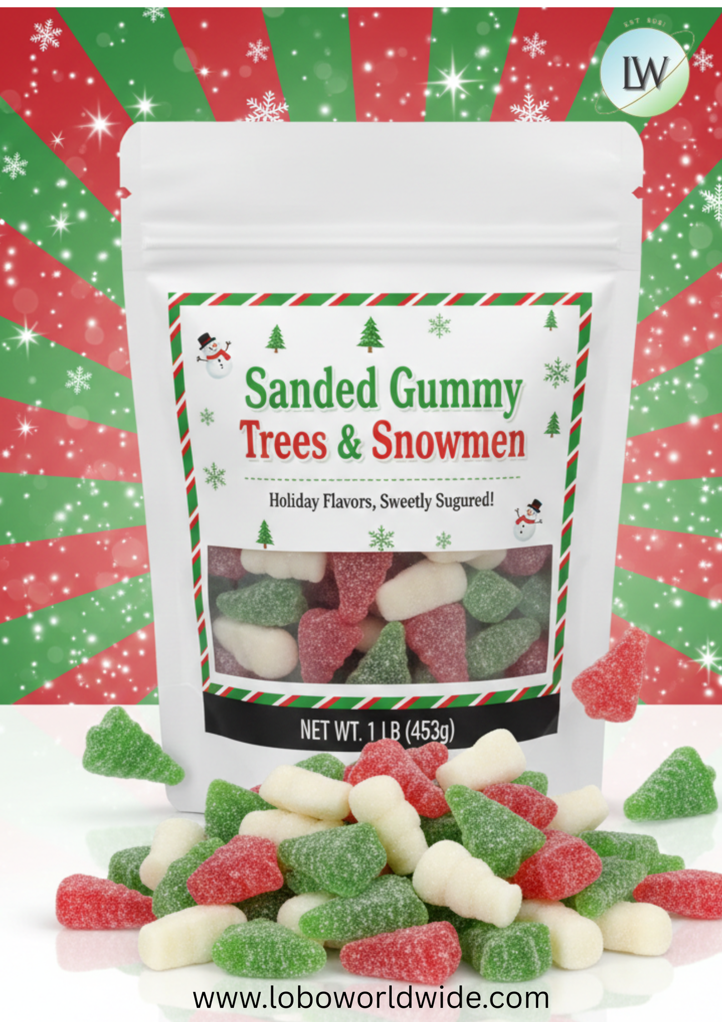 Sanded Gummy Trees & Snowmen(Various Sizes)