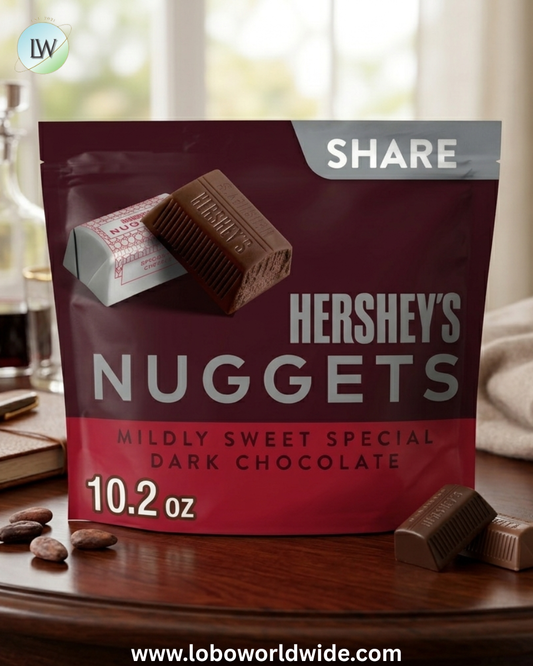 Hershey's Nuggets SPECIAL DARK Mildly Sweet Chocolate Candy, Share pack 10.2 oz