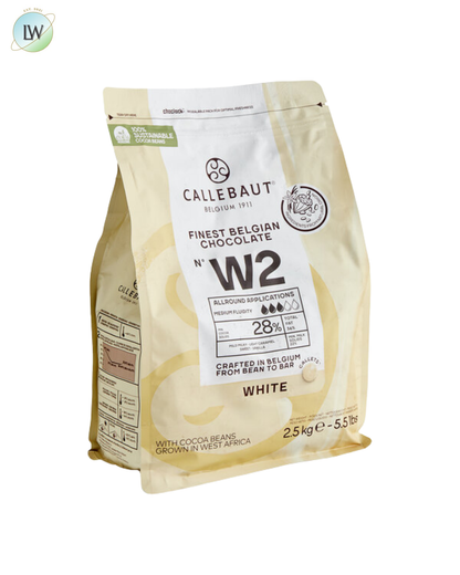 Callebaut Recipe W2 White Chocolate Callets™ 5.5 lb.