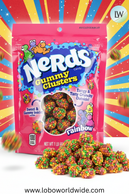 Nerds Gummy Clusters Rainbow (Various Sizes)