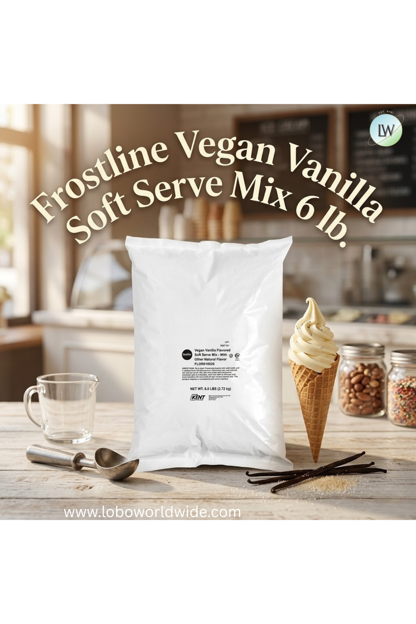 Frostline Vegan Vanilla Soft Serve Mix 6 lb