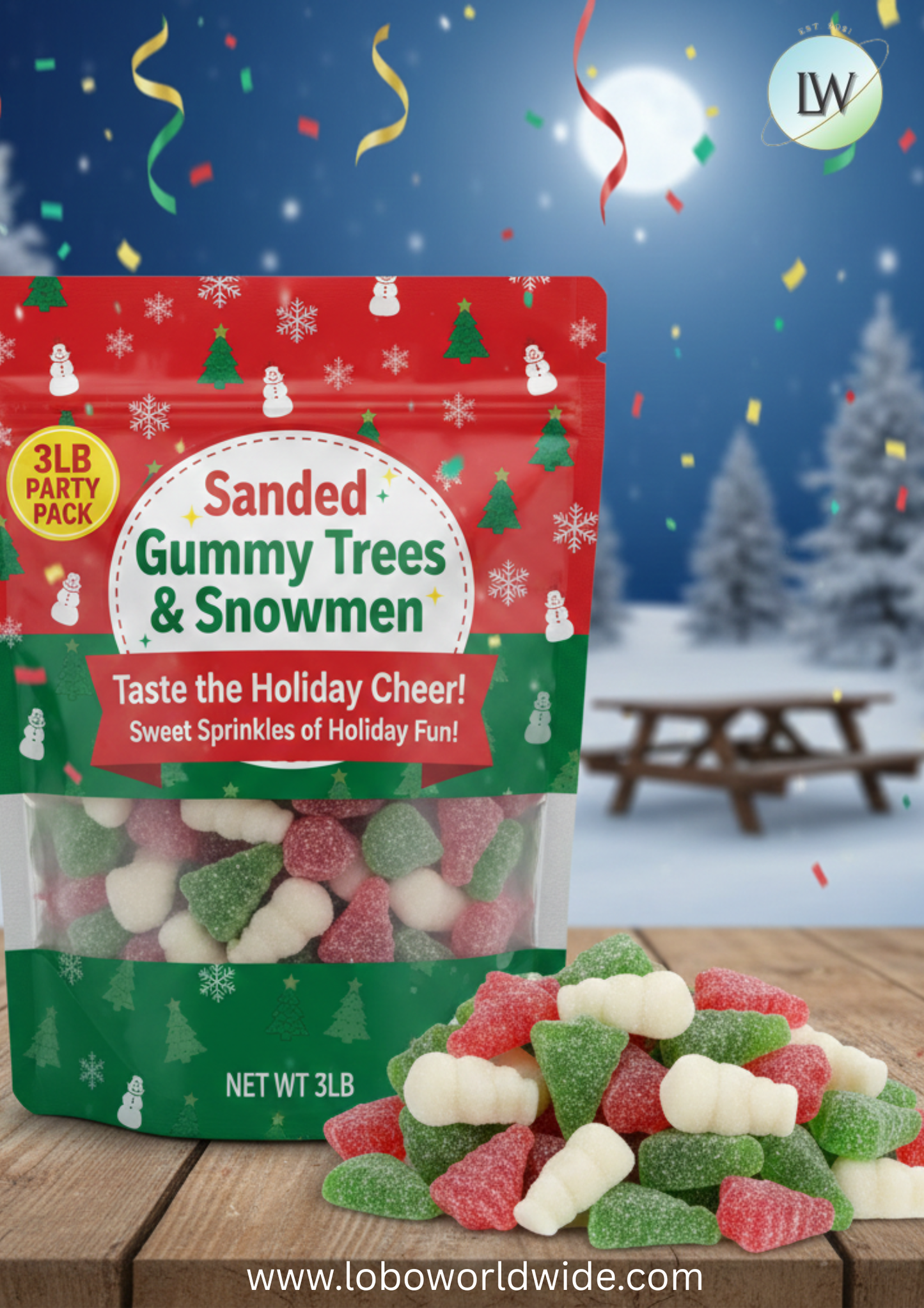 Sanded Gummy Trees & Snowmen(Various Sizes)