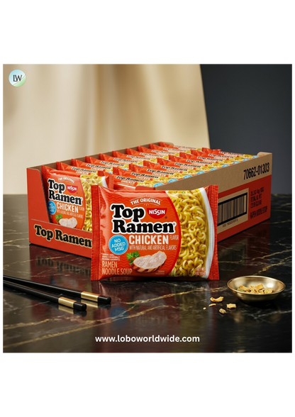 Nissin Top Ramen Noodle Soup,3 Ounce (Pack of 24)