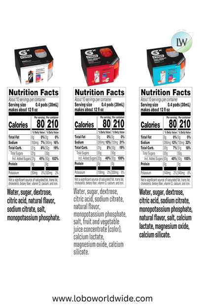 Gatorade Gx Pods Fruit Punch - PACK OF 6 (Various Flavours)