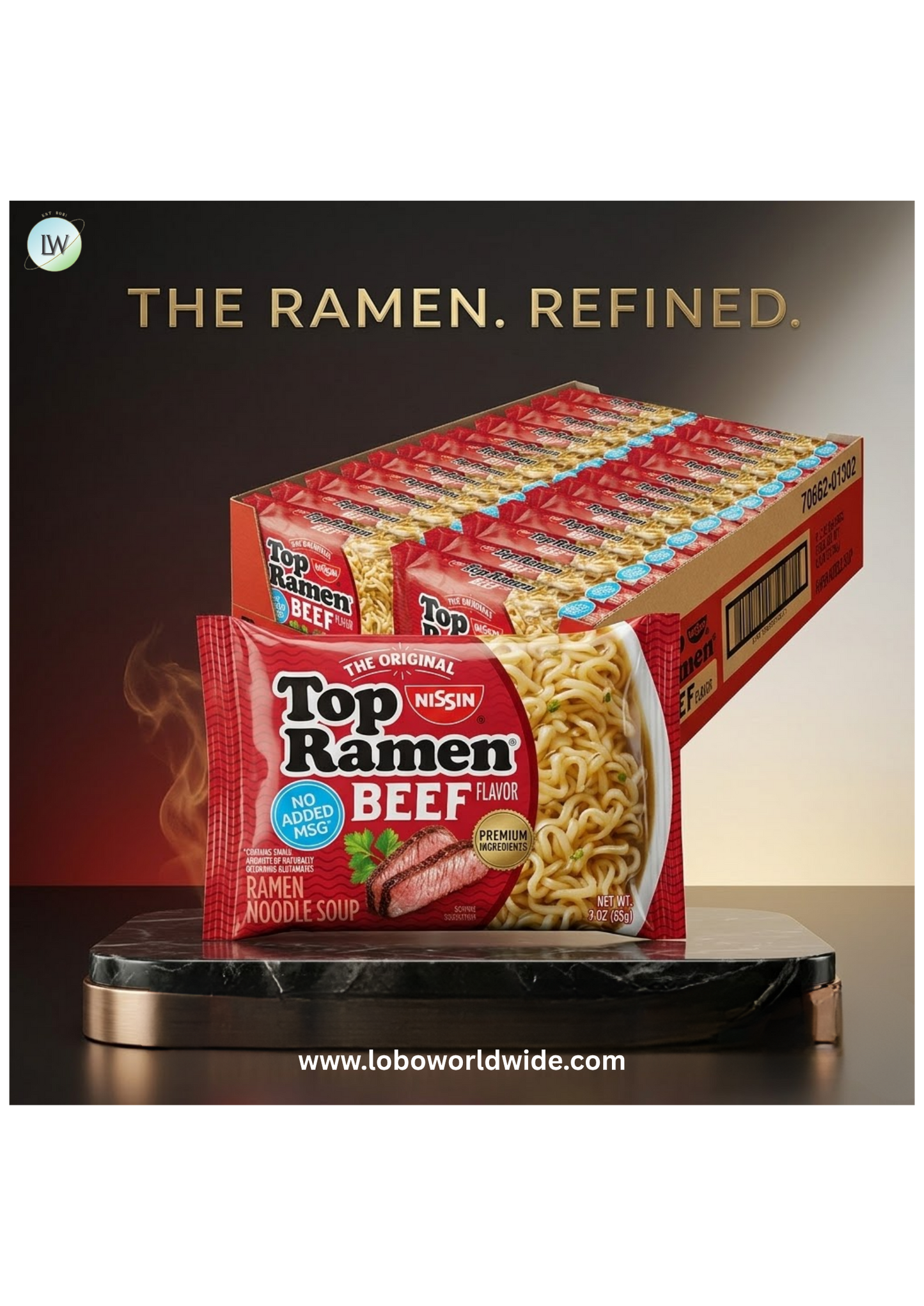 Nissin Top Ramen Noodle Soup, 3 Ounce (Pack of 24)