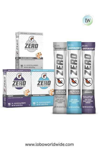 Gatorade G Zero Sports Drink Mix Powder Packets(Various Sizes & Flavours)
