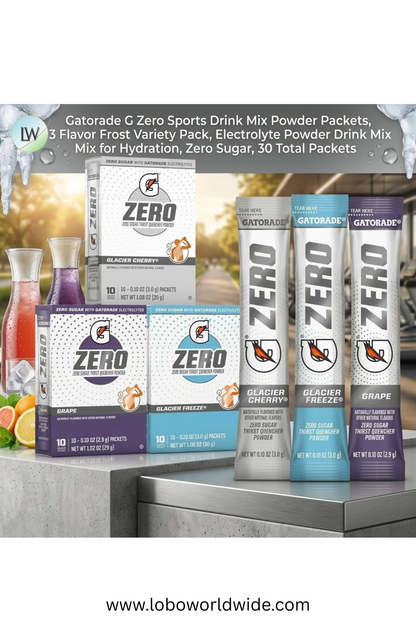 Gatorade G Zero Sports Drink Mix Powder Packets(Various Sizes & Flavours)