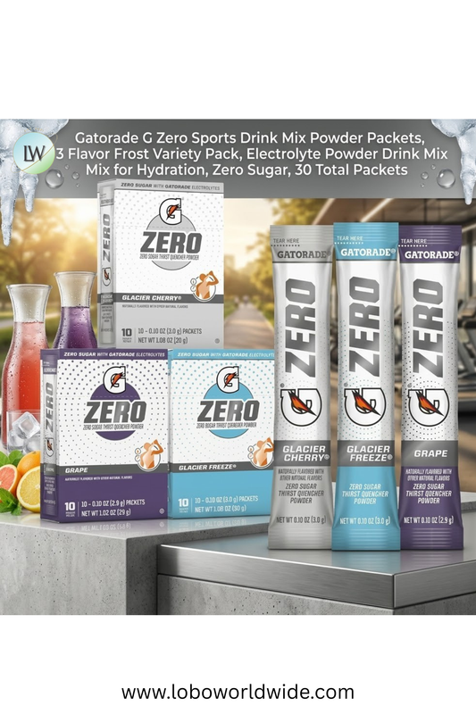 Gatorade G Zero Sports Drink Mix Powder Packets(Various Sizes & Flavours)