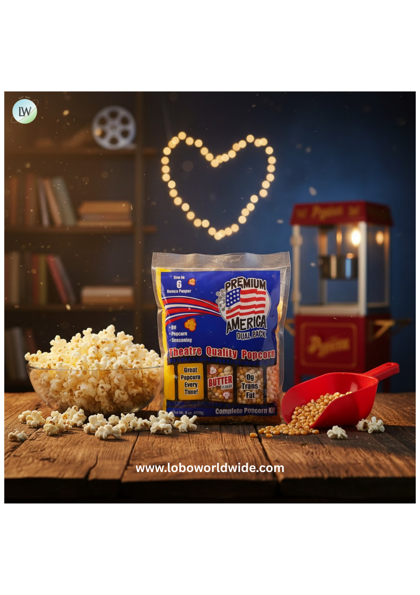Great Western Premium America All-In-One Popcorn Kit (Various Sizes)