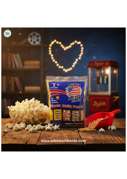 Great Western Premium America All-In-One Popcorn Kit (Various Sizes)