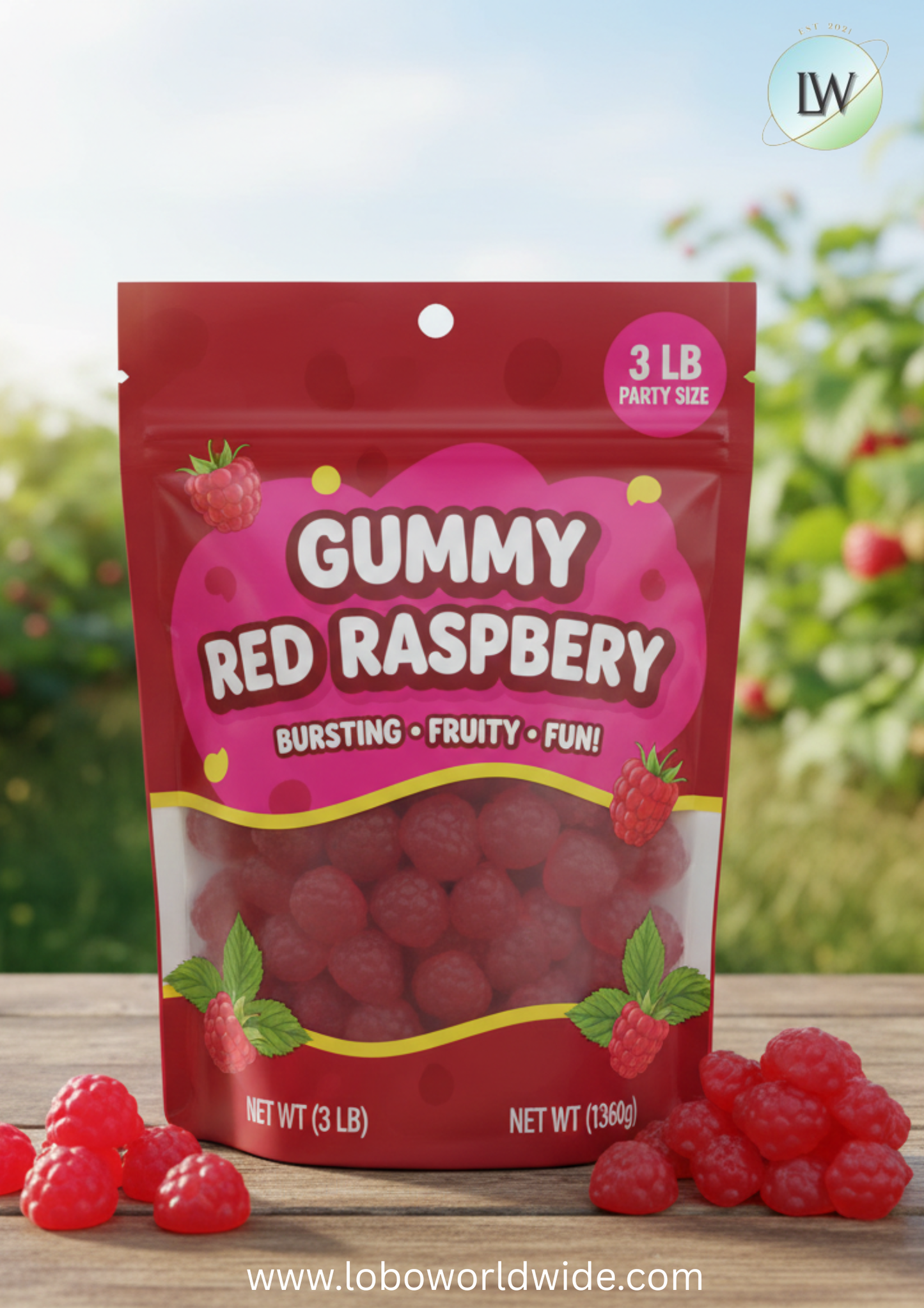 Gummy Red Raspberry(Various Sizes)