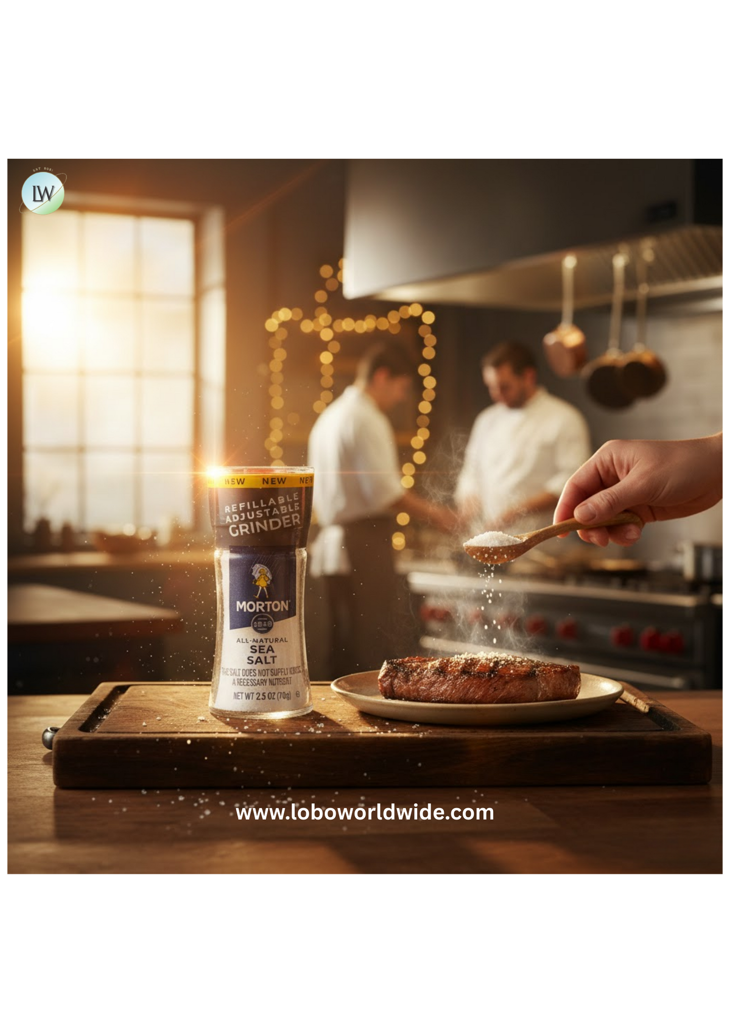 Morton Sea Salt Grinder 2.5 oz. - 6/Case