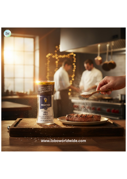 Morton Sea Salt Grinder 2.5 oz. - 6/Case