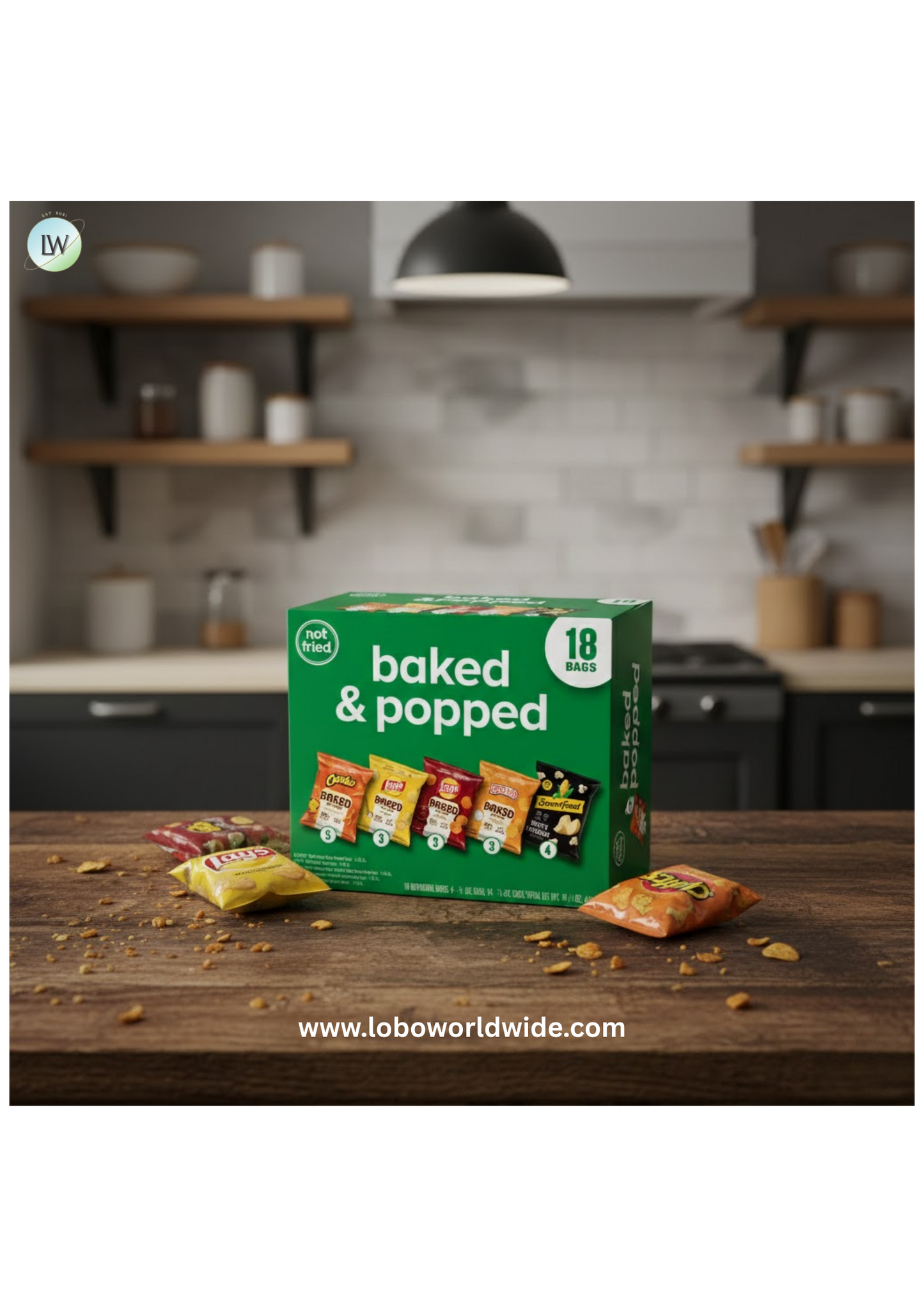 Frito-Lay Baked & Popped Mix Variety Pack Box 18ct