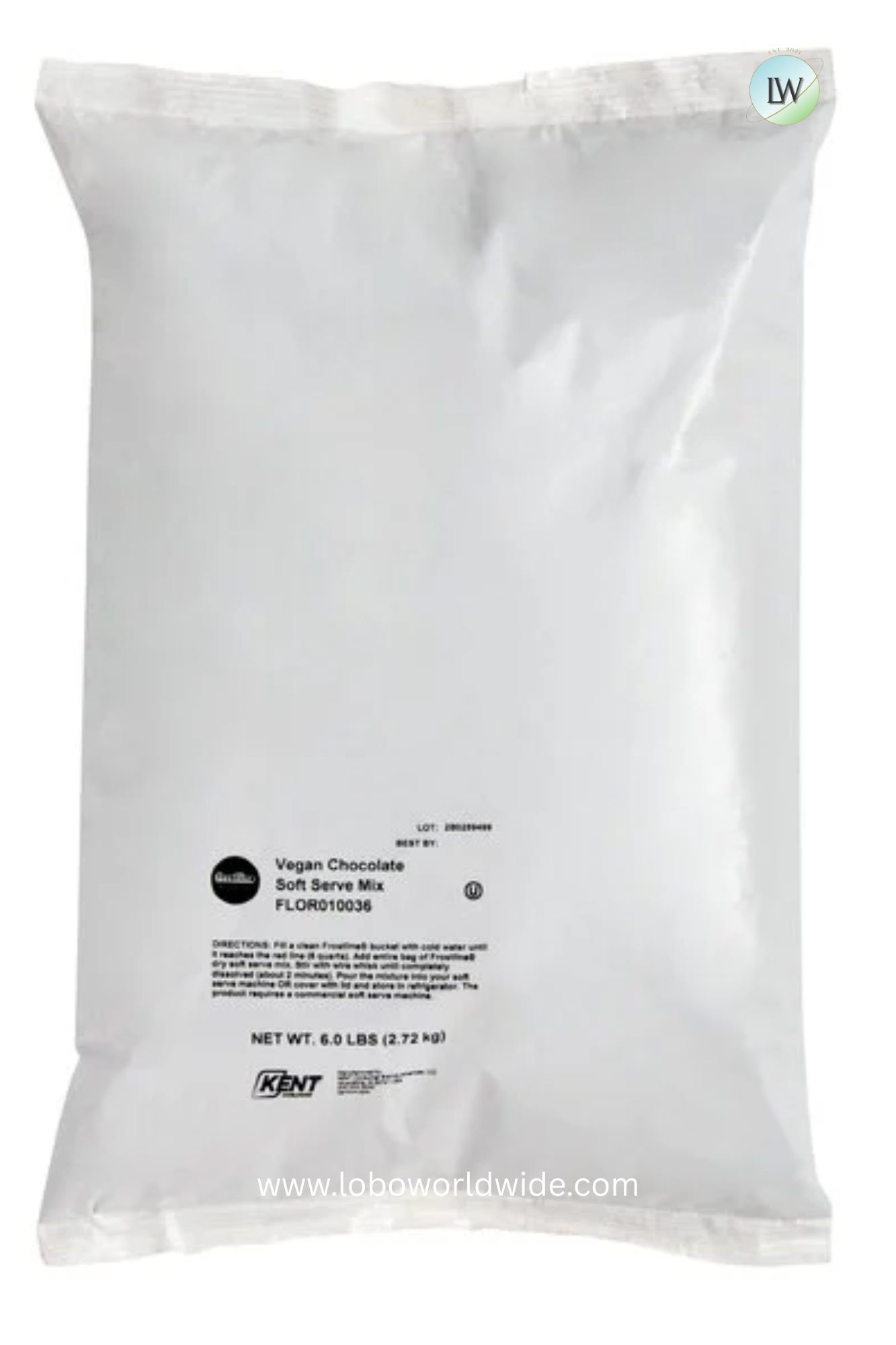 Frostline Vegan Chocolate Soft Serve Mix 6 lb. - 6/Case