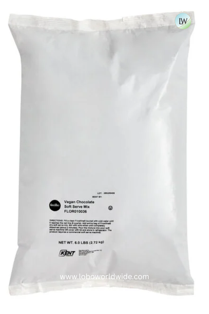 Frostline Vegan Chocolate Soft Serve Mix 6 lb. - 6/Case