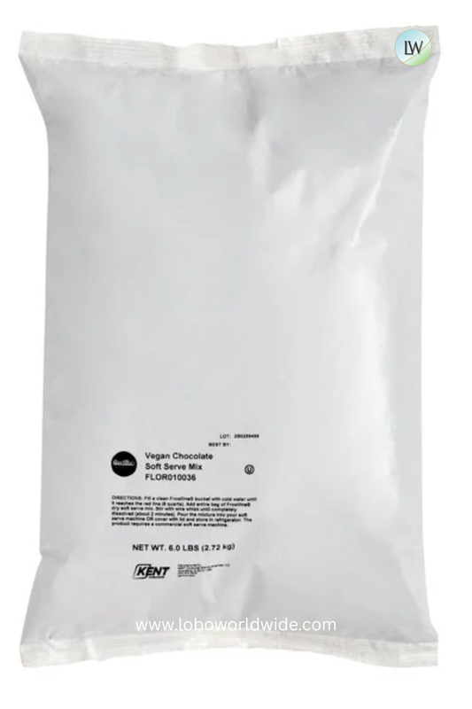 Frostline Vegan Chocolate Soft Serve Mix 6 lb. - 6/Case