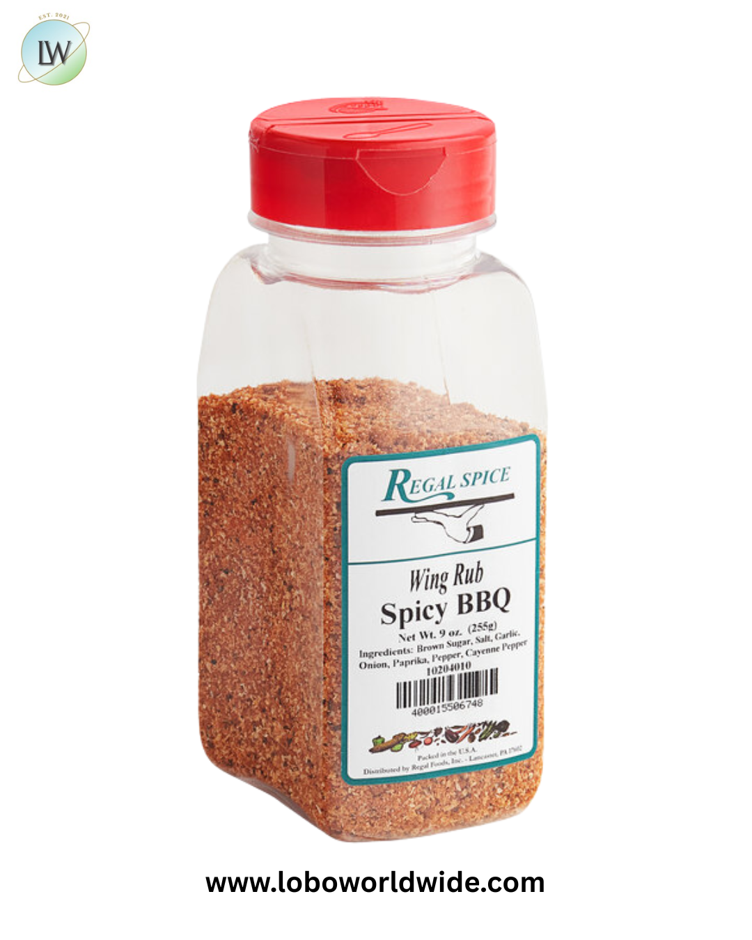 Regal Spicy BBQ Wing Rub 9 oz.