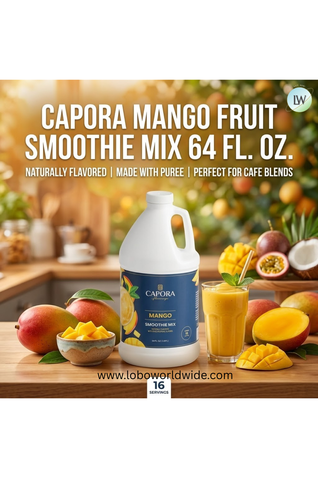 Capora Fruit Smoothie Mix 64 fl. oz.(Various Flavours)