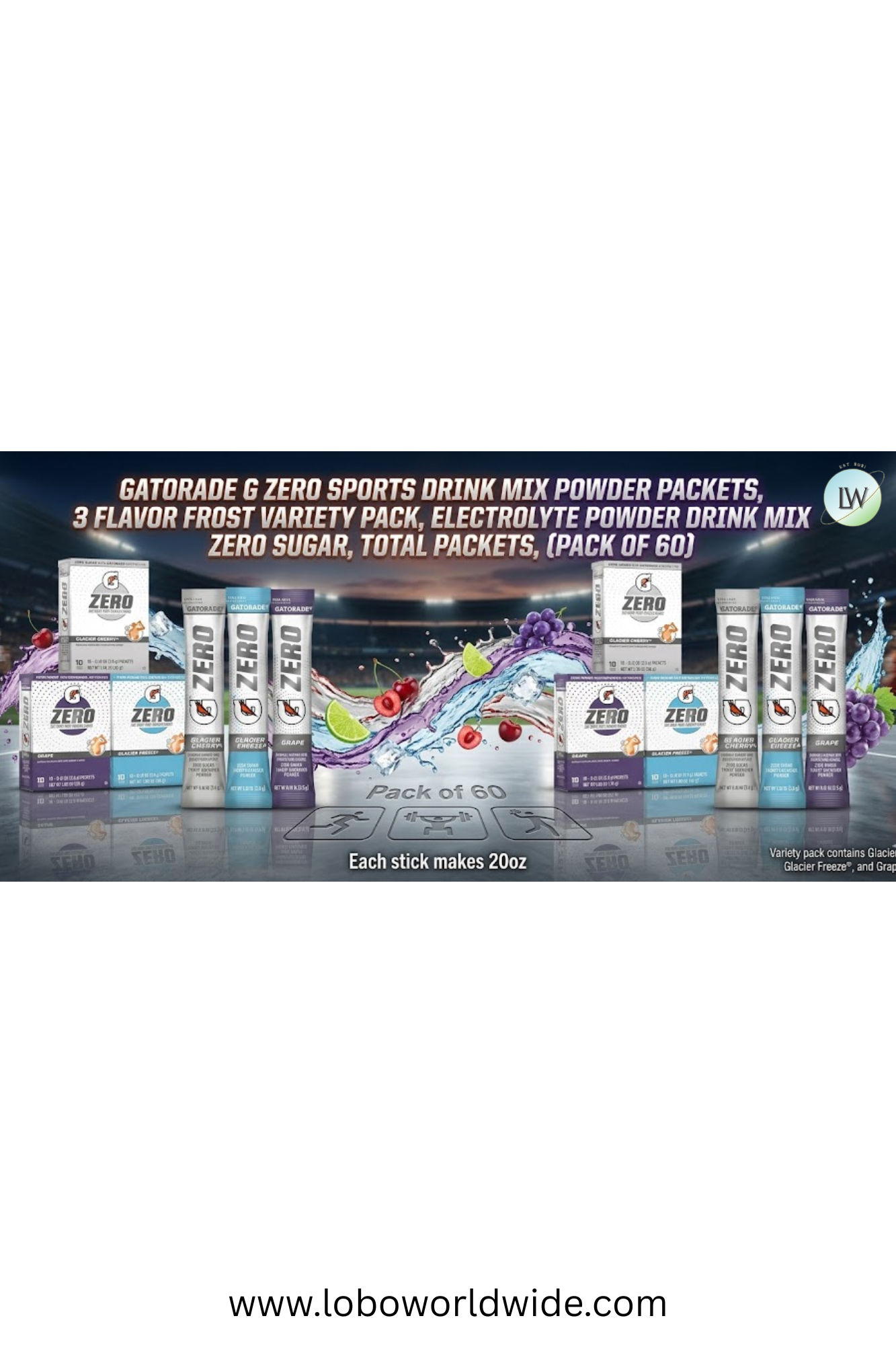 Gatorade G Zero Sports Drink Mix Powder Packets(Various Sizes & Flavours)