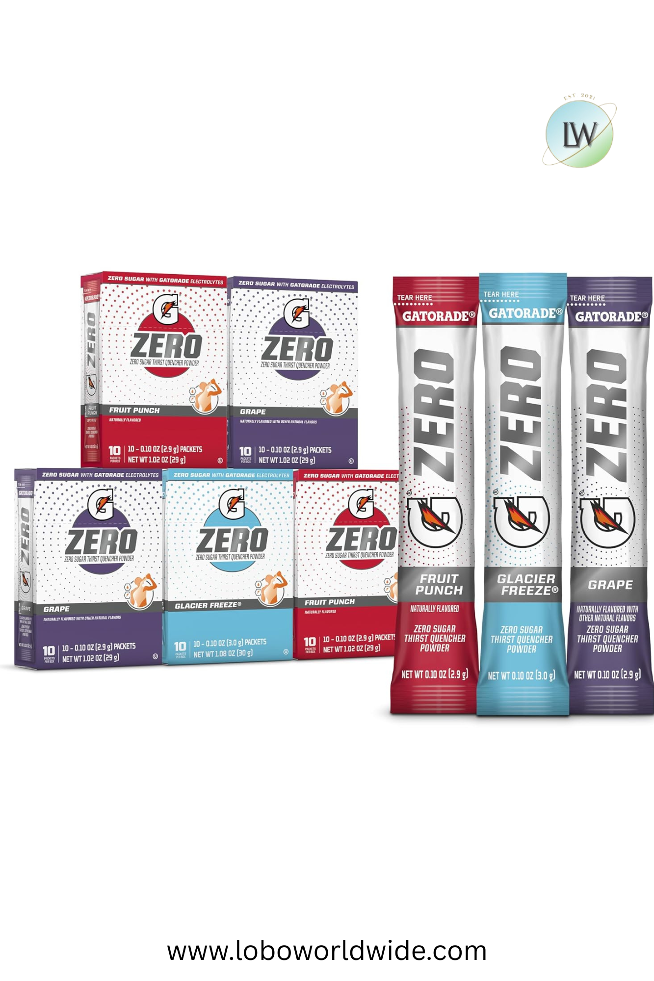 Gatorade G Zero Sports Drink Mix Powder Packets(Various Sizes & Flavours)