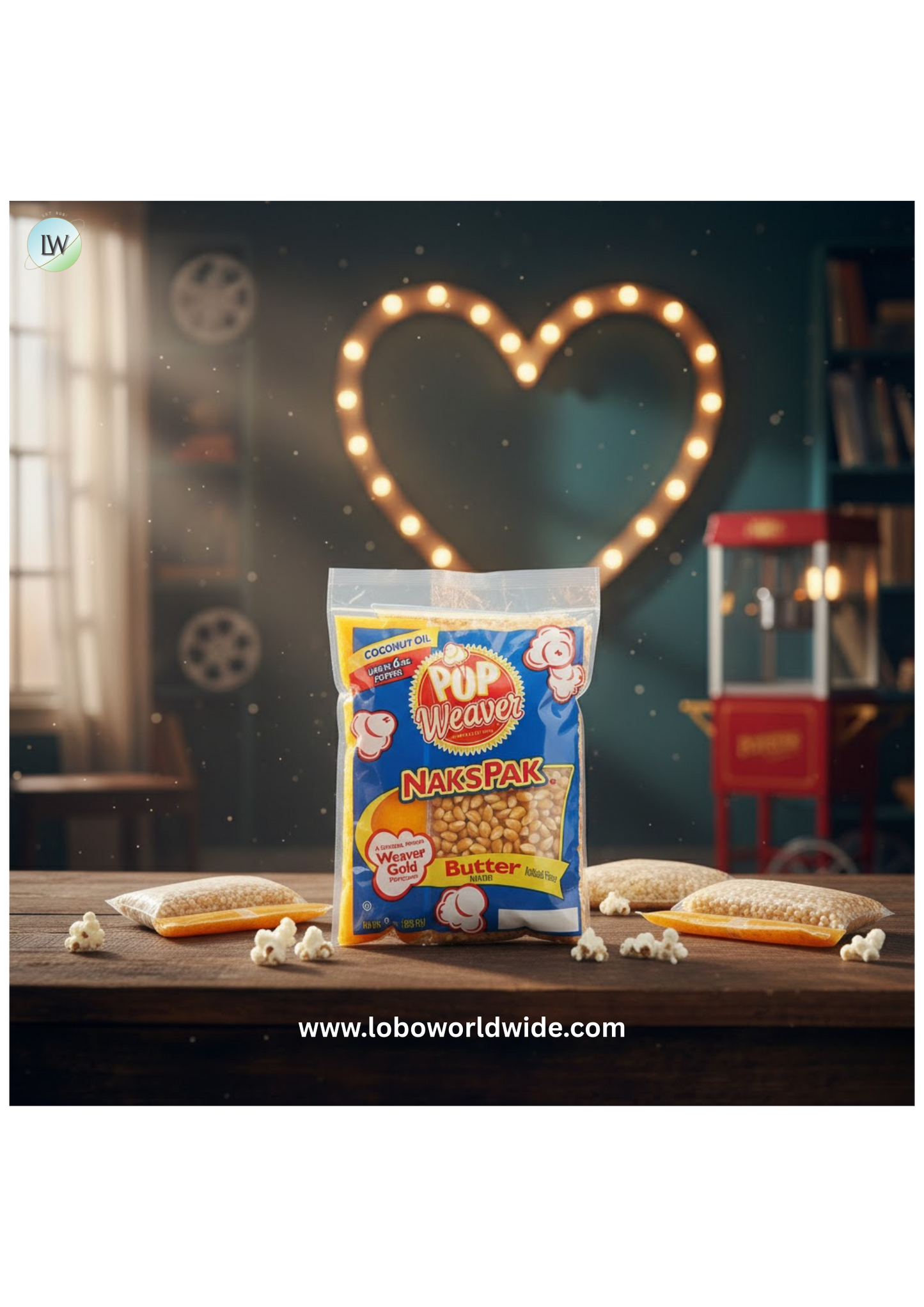 Pop Weaver All-In-One Naks Pak Popcorn Kit  Poppers (Various sizes)