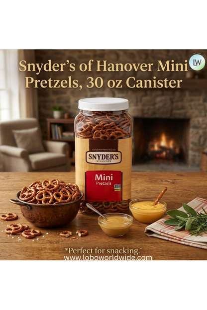 Snyder's of Hanover Mini Pretzels, 30 oz Canister