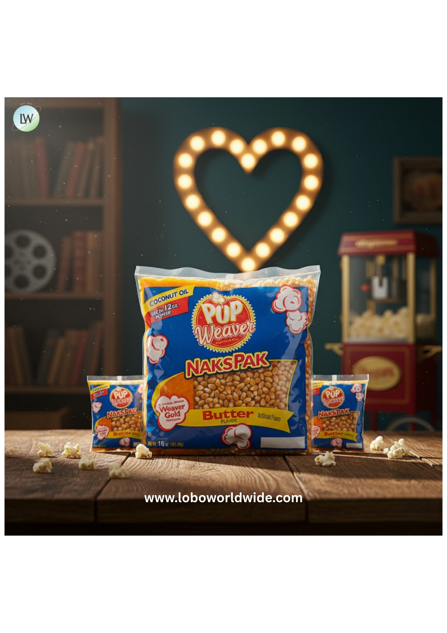 Pop Weaver All-In-One Naks Pak Popcorn Kit  Poppers (Various sizes)