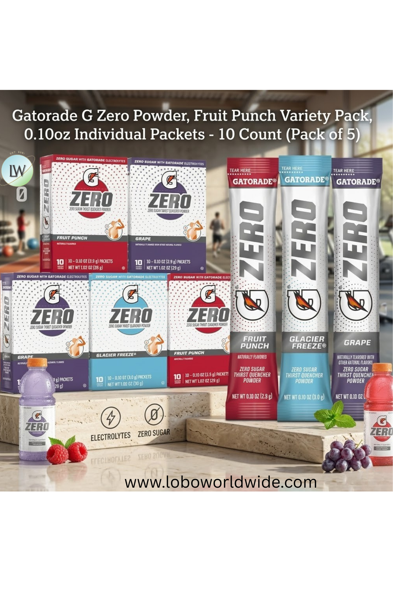 Gatorade G Zero Sports Drink Mix Powder Packets(Various Sizes & Flavours)