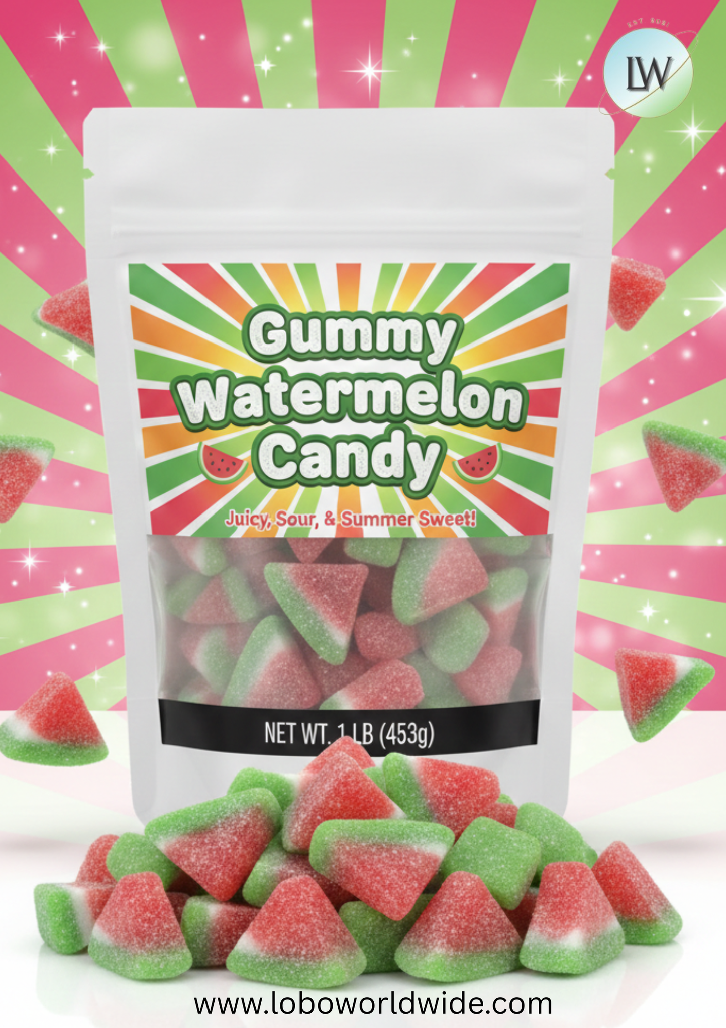 Gummy Watermelon Candy(Various Sizes)