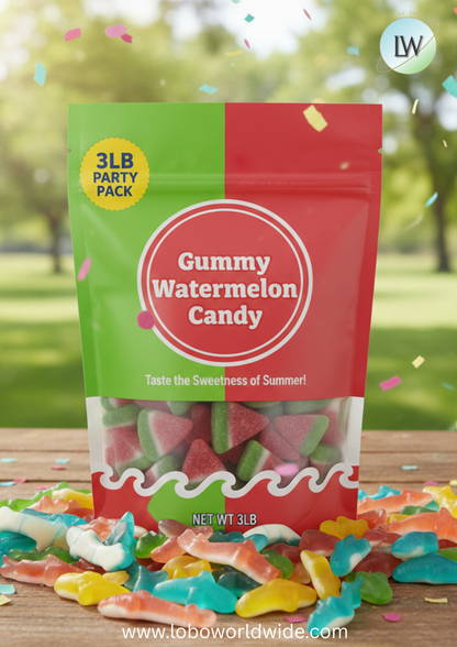 Gummy Watermelon Candy(Various Sizes)