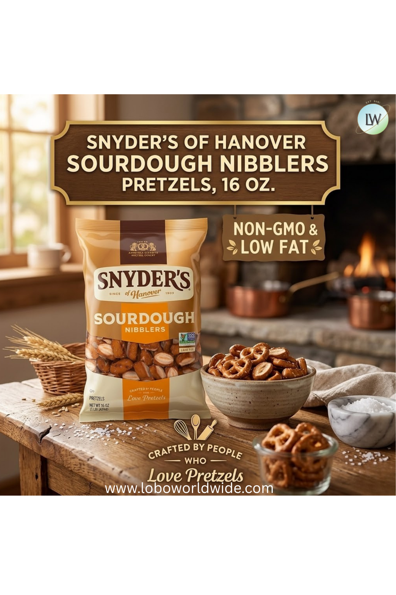Snyder's of Hanover Sourdough Nibblers Pretzels, 16 Oz
