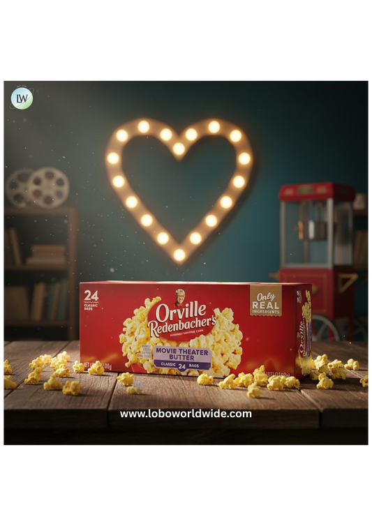 Orville Redenbacher's Movie Theater Butter Microwave Popcorn, 3.29 Ounce Classic Bag, 12-Count