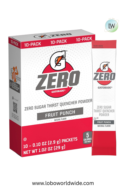 Gatorade G Zero Sports Drink Mix Powder Packets(Various Sizes & Flavours)