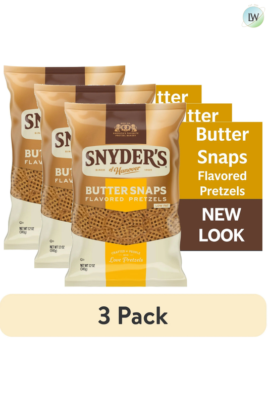 Snyder's of Hanover Butter Snaps Pretzels, 12 oz (Pack of 3)