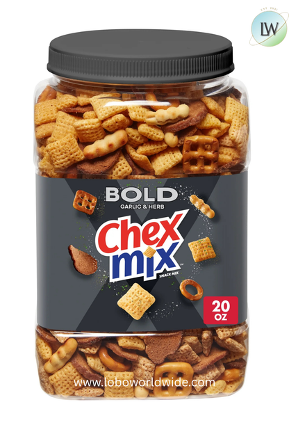 Chex Mix Snack Mix, Salty Snacks Tub, 20 oz(Various Flavours)