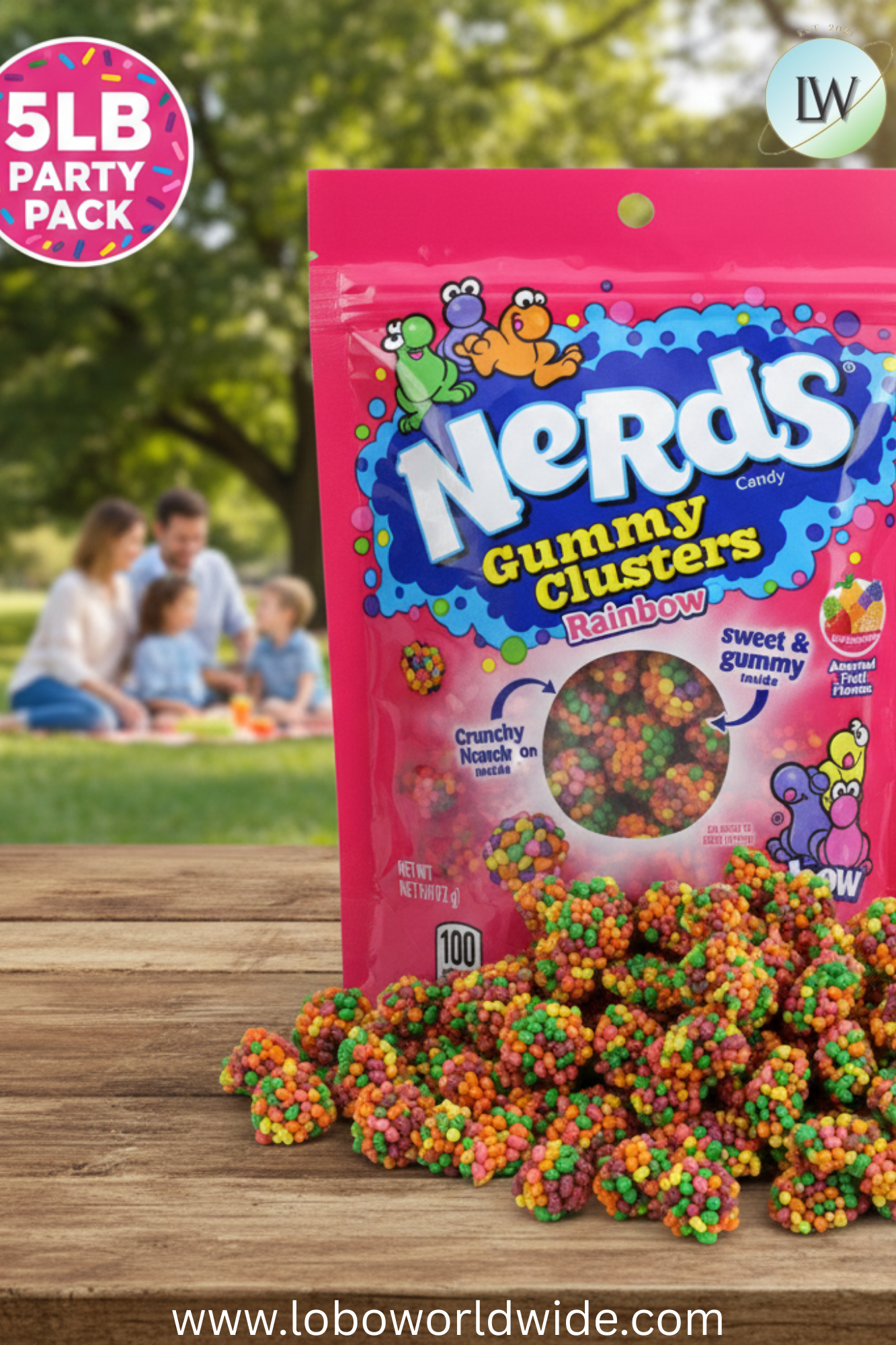 Nerds Gummy Clusters Rainbow (Various Sizes)