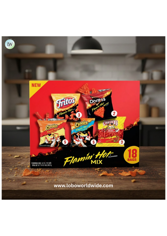 Frito-Lay Flamin' Hot Mix Variety Pack Snack Chips, 18 Count Multipack