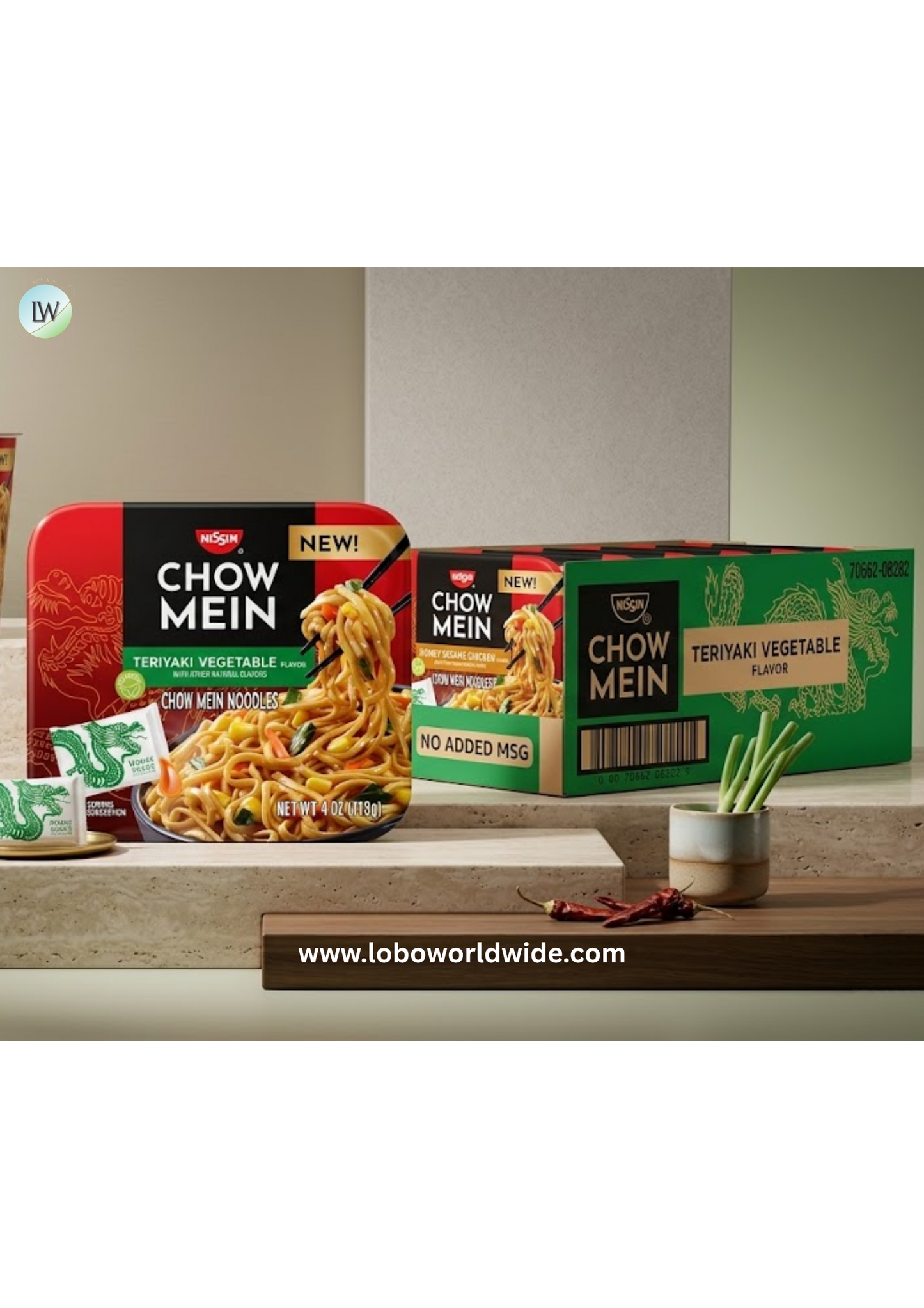 Nissin Chow Mein Noodles, Teriyaki Vegetable, 4 Ounce
