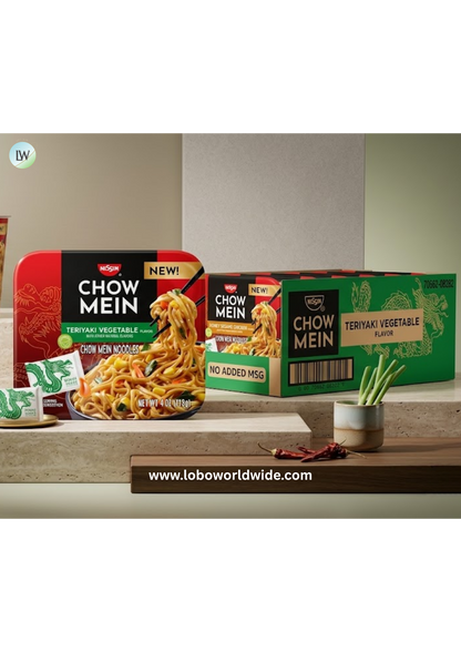 Nissin Chow Mein Noodles, Teriyaki Vegetable, 4 Ounce