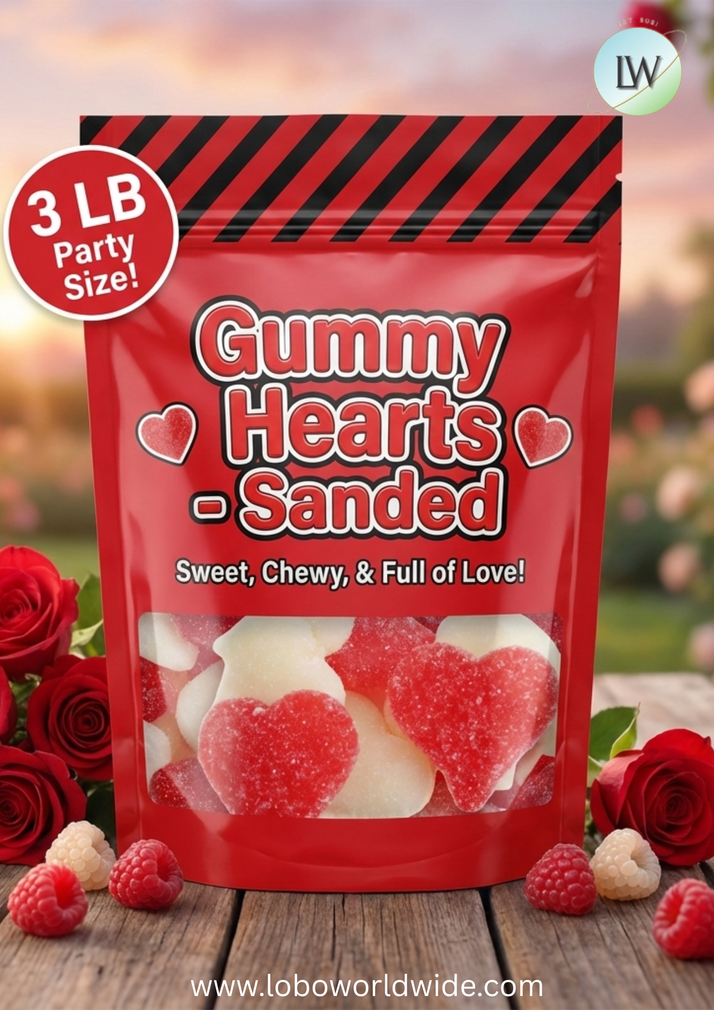 Gummy Hearts - Sanded(Various Sizes)