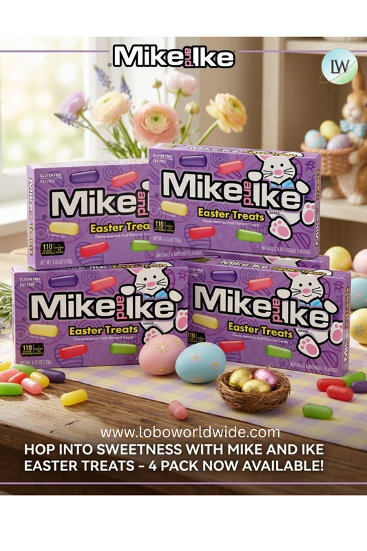 MIKE AND IKE Easter Treats Chewy Candy, Easter Candy, 4.25 oz Theater Box - pack of 4